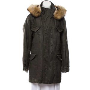 POLOGEORGIS Hooded Short Coat. Size Large